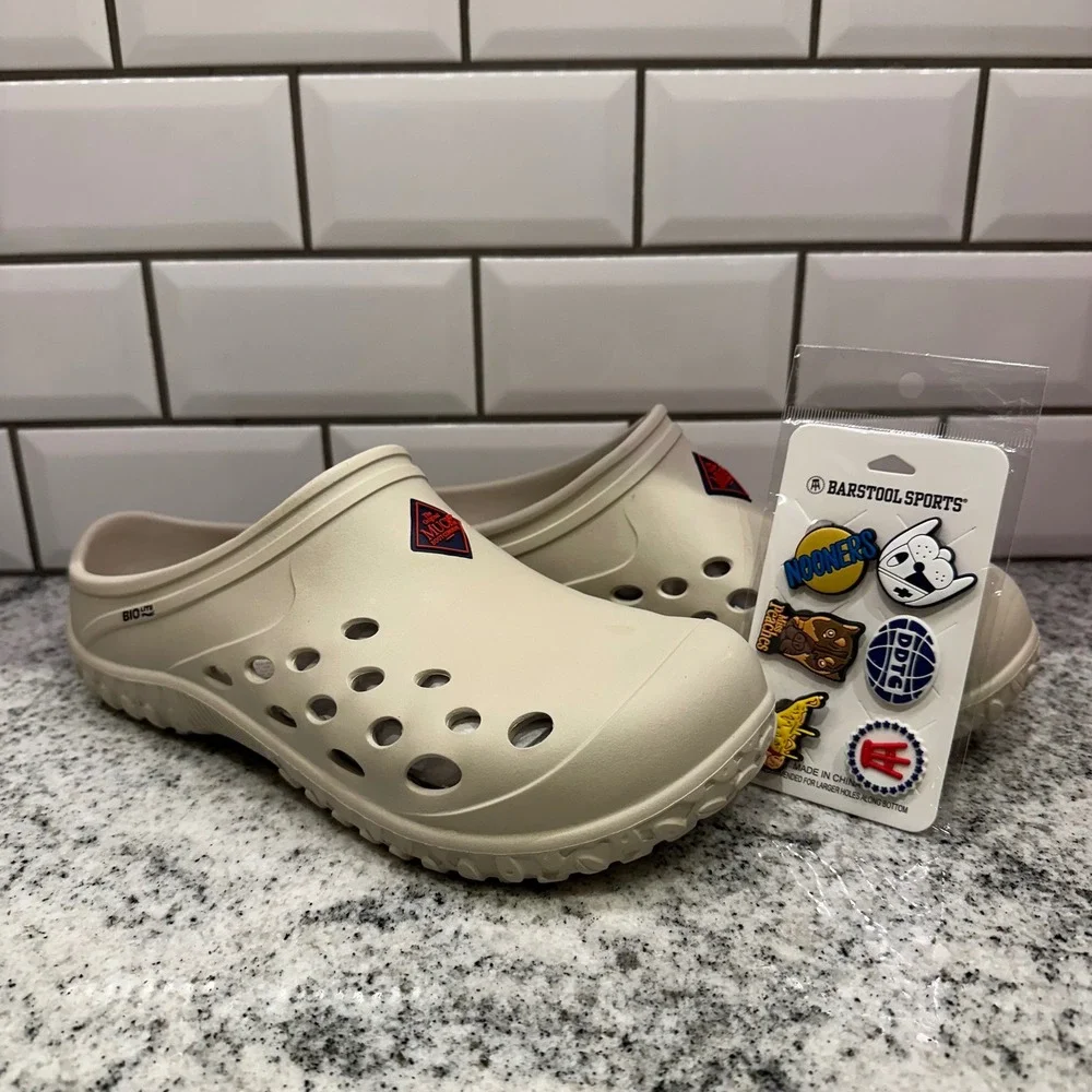 Muck Boot Co x Dave Portnoy Muckster Lite Clog Oatmeal Mens 9 Barstool Charms‎